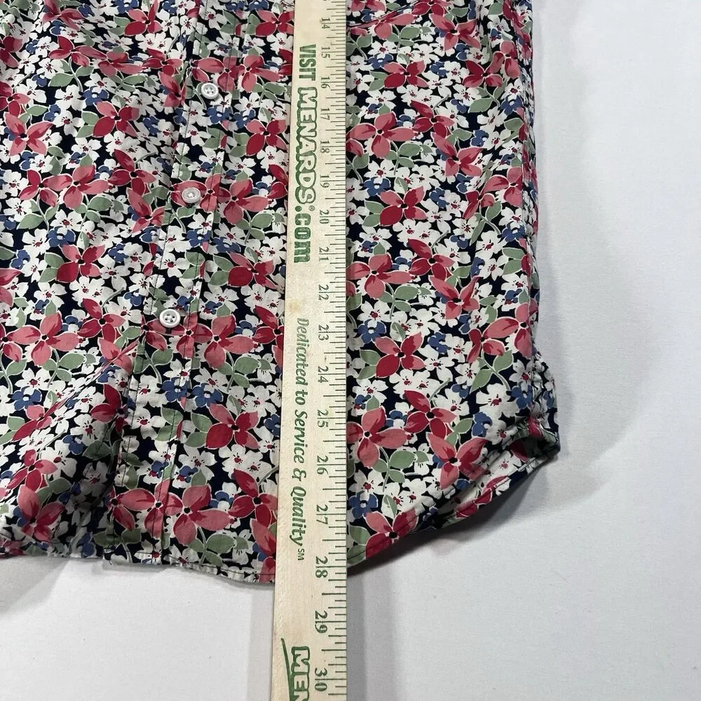 J.CREW Men's Slim Flex Washed Short Sleeve Allover Floral Print Shirt Size S